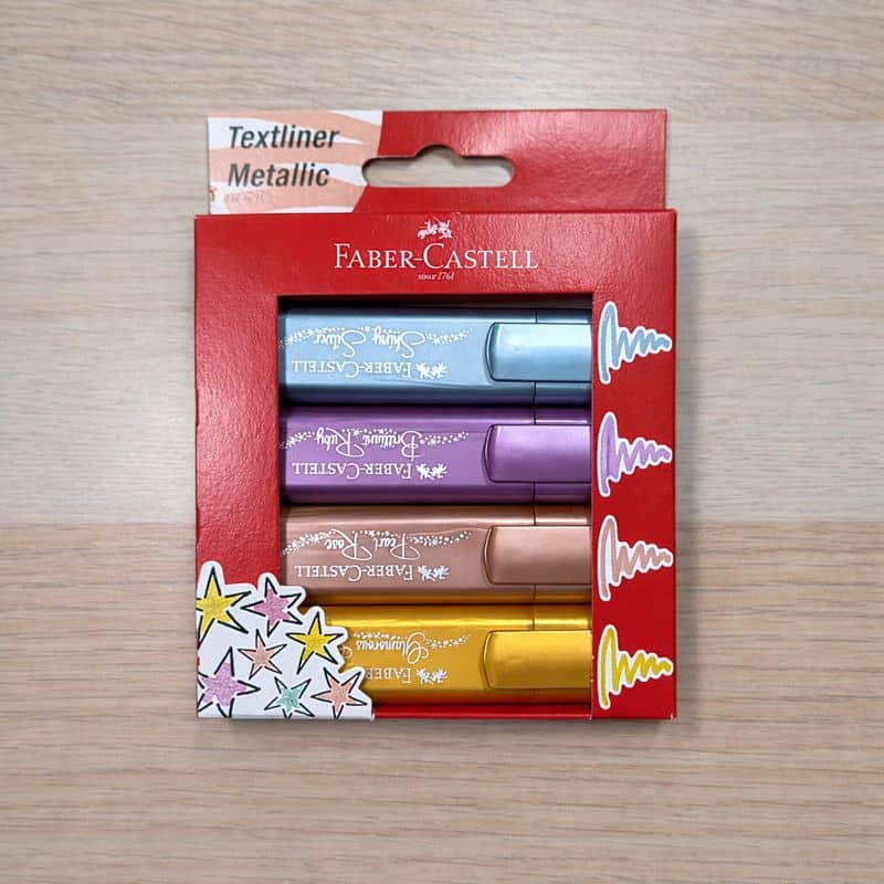 Subrayadores metálico Pack 4 – Faber Castell